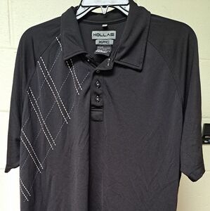 Hollas XFC Men's Black Short Sleeve Polo  Shirt XXL